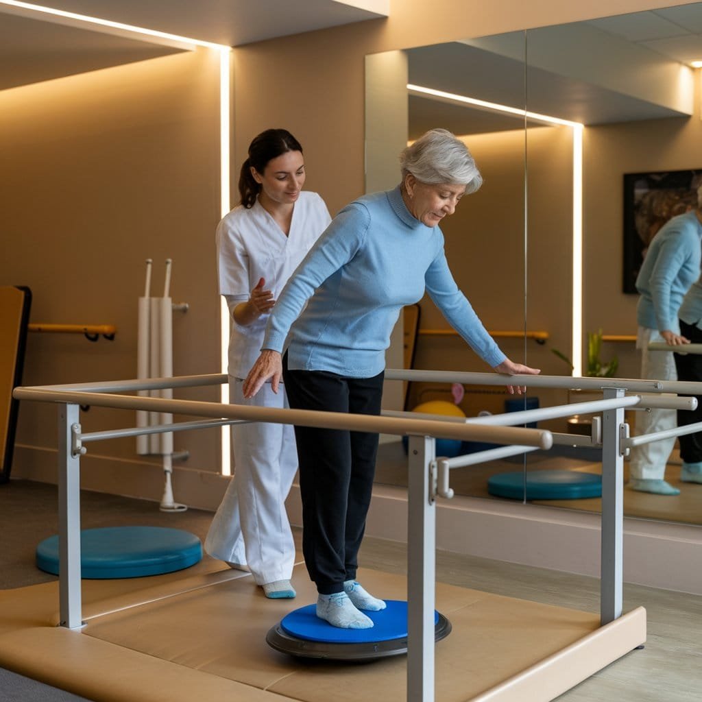 A photo of a Calm and Supportive Neurological Physiotherapist.