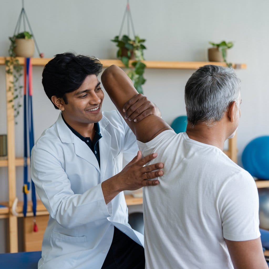 a photo of an Indian Physiotherapist